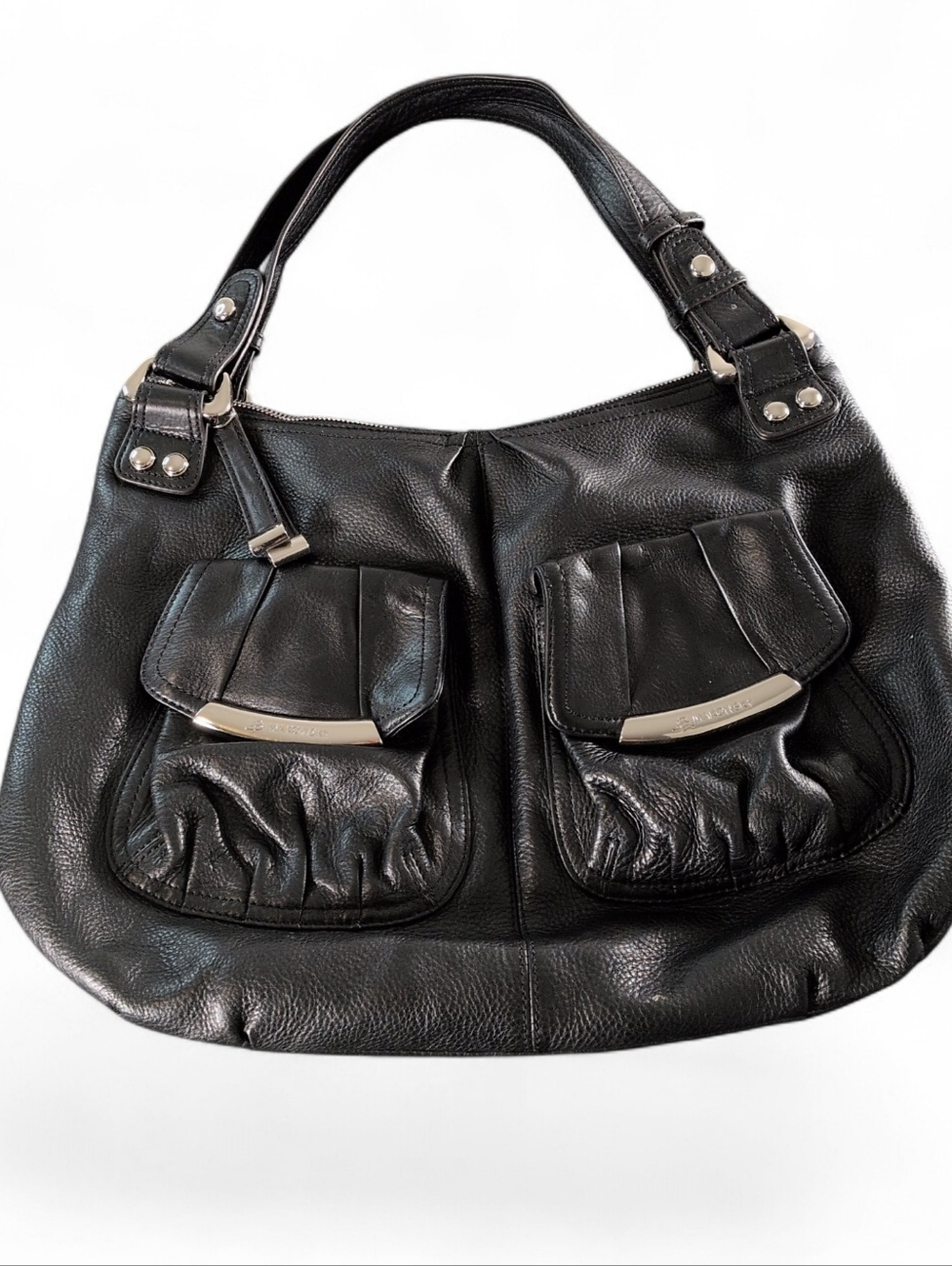 B. Makowsky Y2K black leather shoulder bag